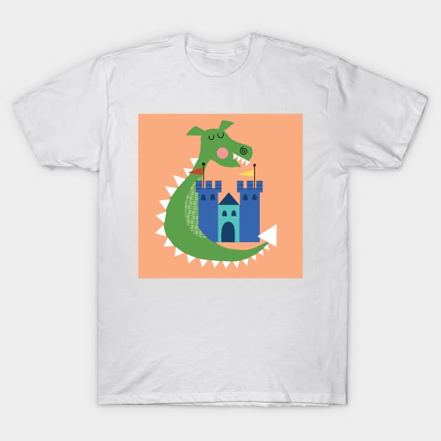 Dragons and castles T-Shirt by tfinn